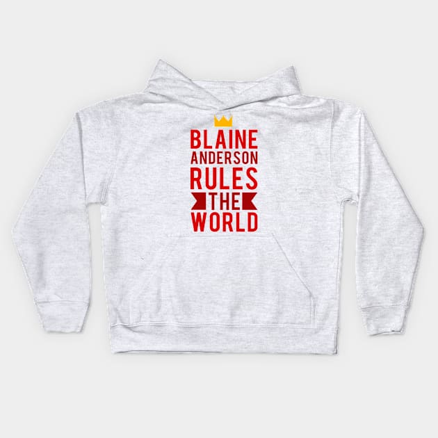 Blaine Anderson Wants To Rule The World Kids Hoodie by byebyesally